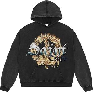 Chainsaw Man Hoodie with Flame Graphic